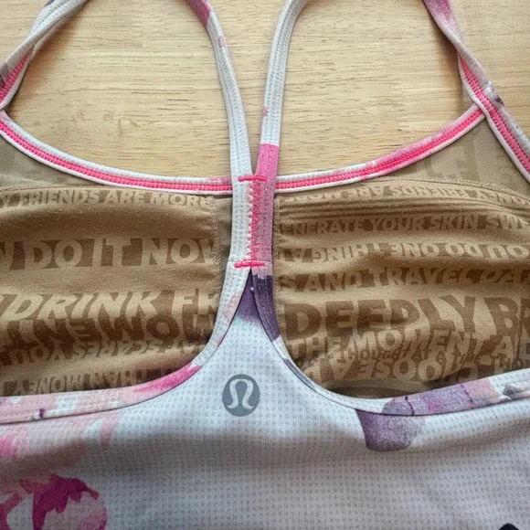 lululemon athletica Pink Blurred Y tank size Medium - Picture 3 of 4
